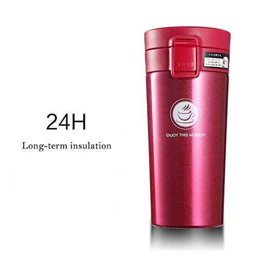 Treasure Exports Double Wall Vacuum Insulated Travel Stainless Steel Coffee 300ml (Red)