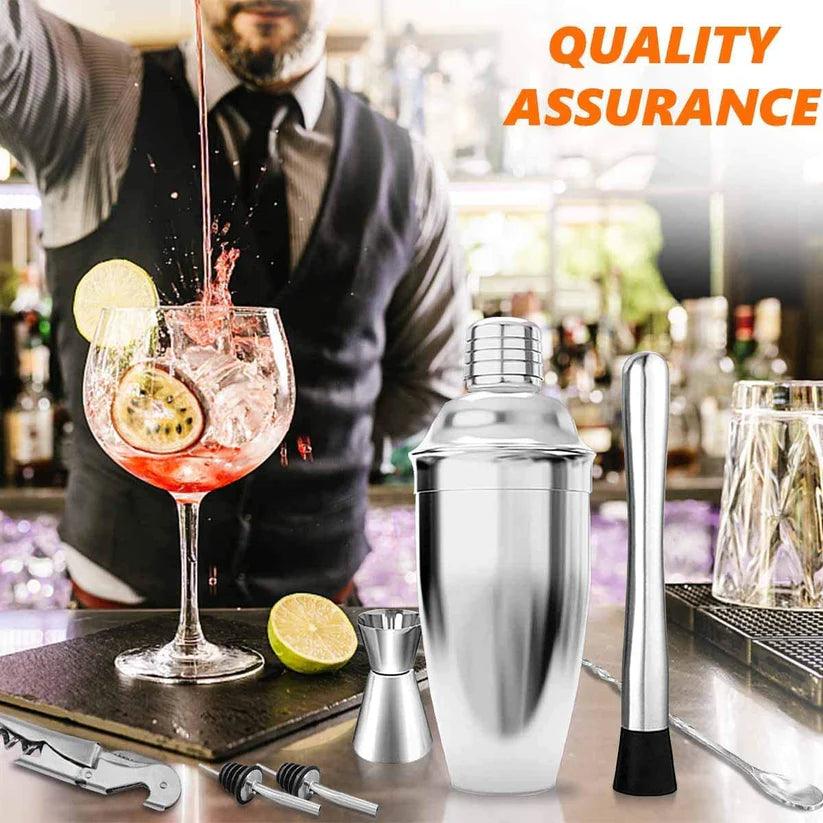 Treasure Exports Premium Cocktail Shaker Bar Tools Set Stainless Steel Martini Mixer Measuring Jigger Bartender Lovers Perfect Gift - TREASURE EXPORTS