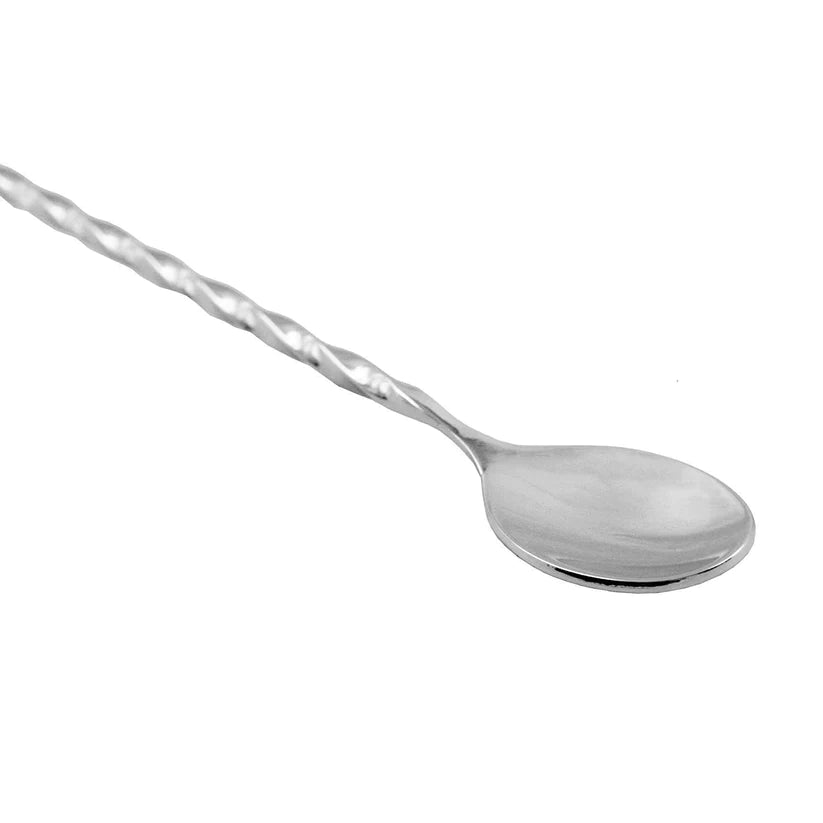 Treasure Exports Bar Spoon with Muddler top/Cocktail Mixing Spoon/Long Handle Stirring/Spiral Pattern, Bar Cocktail Shaker Spoon 28 cm: 2 Pcs