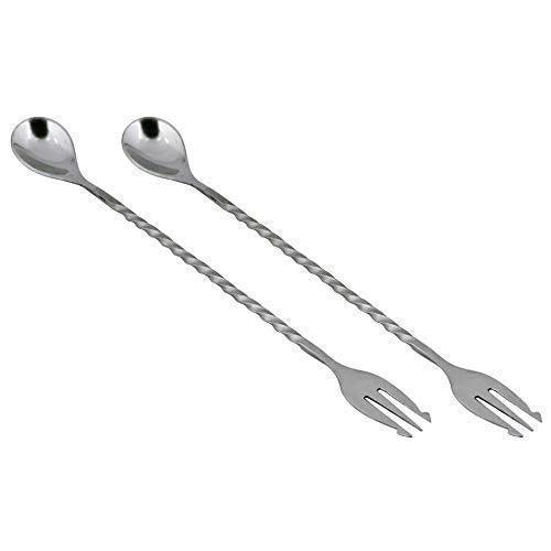 Treasure Exports Double Head Cocktail Drink Mixer Muddler Stirrer Stirring Mixing Spoon Mixing Spoon Home Bar: 2 Pcs Set - TREASURE EXPORTS