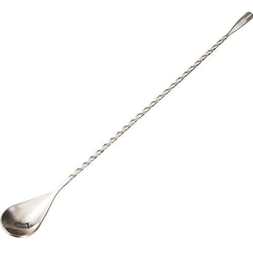 Treasure Exports Teardrop Bar Spoon, Extra Long Bar Stirrer 40 cm, Cocktail Spoon Mixing Spoon Stainless Steel Professional Cocktail Bar Tool Japanese Style Teardrop End Design - 2 Pc.