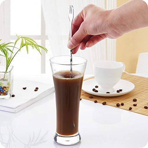 Treasure Exports Double Head Cocktail Drink Mixer Muddler Stirrer Stirring Mixing Spoon Mixing Spoon Home Bar: 2 Pcs Set