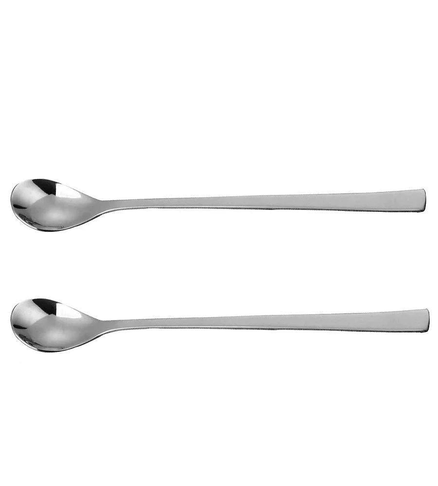 Treasure Exports Stainless Steel Spoon for Iced Tea Coffee Ice Cream Spoon for Tall Glasses, Cocktail Bar Stainless Steel Soda Spoon 2 Pcs Set