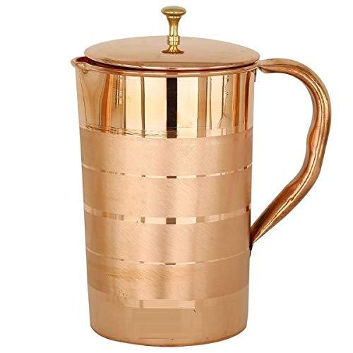 Treasure Exports Brass Knob Copper jug Copper jug for Water 1500 ML - TREASURE EXPORTS