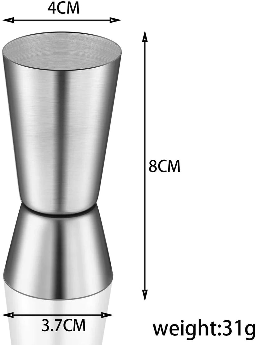 Treasure Exports Steel Peg Measure Bar Tool - Set of 3 Measuring Bar Cup Silver