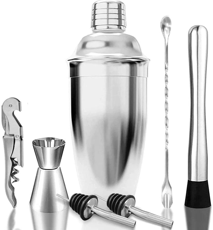 Treasure Exports Premium Cocktail Shaker Bar Tools Set Stainless Steel Martini Mixer Measuring Jigger Bartender Lovers Perfect Gift - TREASURE EXPORTS