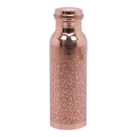 Treasure Exports Pure Copper Water Bottle 1000 ML for Yoga, Sports, Gym, Office and School (Set of 2)