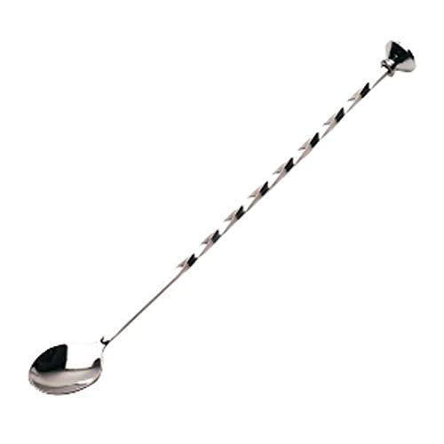 Treasure Exports Premium Bar Stirrer Spoon Twisted with Muddler top, Cocktail Mixing Spoon, Long Handle Stirring Spoon :4 pcs