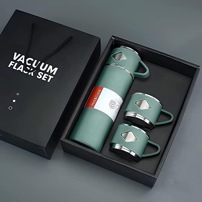 500 ML Vacuum Flask set with 2 Cups - TREASURE EXPORTS