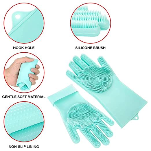 Treasure Silcion Gloves for Dishwashing, Washing Utensils Silicone Dis –  TREASURE EXPORTS